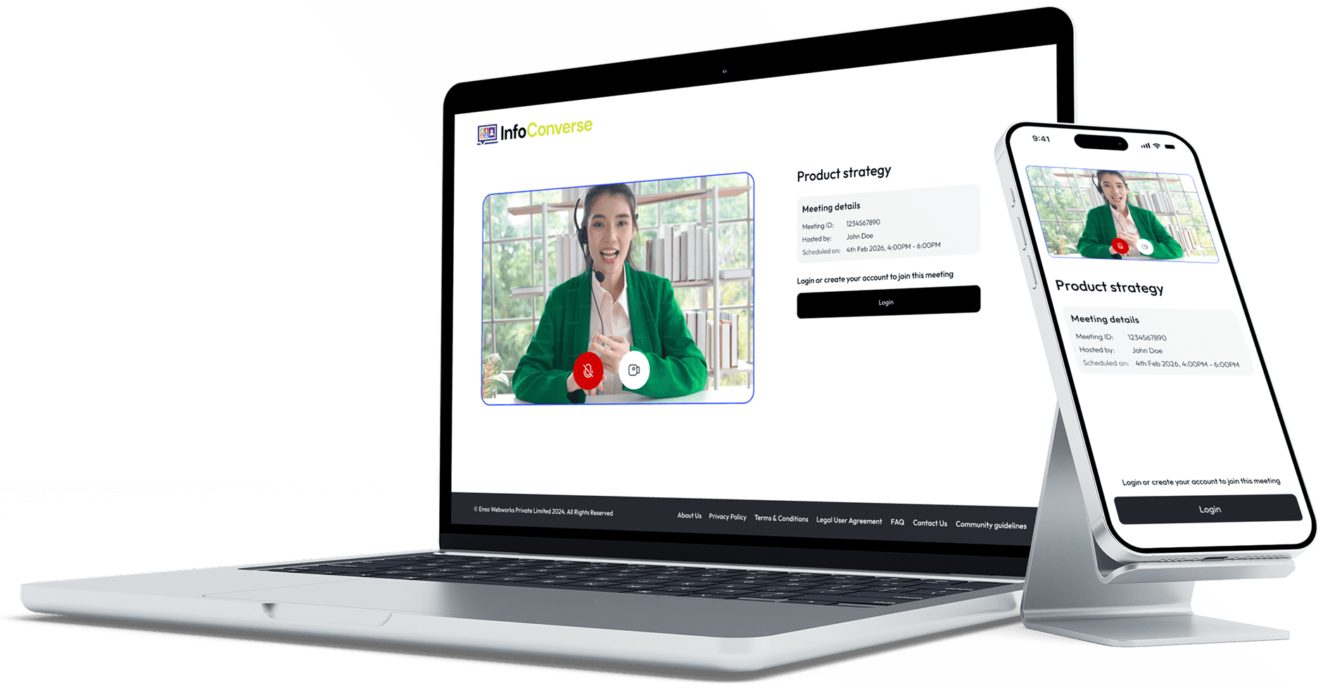 Video Meeting Confidence | InfoConverse Landing Page Hero